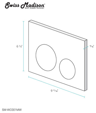 Dual Button Actuator Plate, Matte White