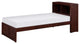 Lexicon Rowe Transitional Wood Twin Bookcase Bed in Dark Cherry
