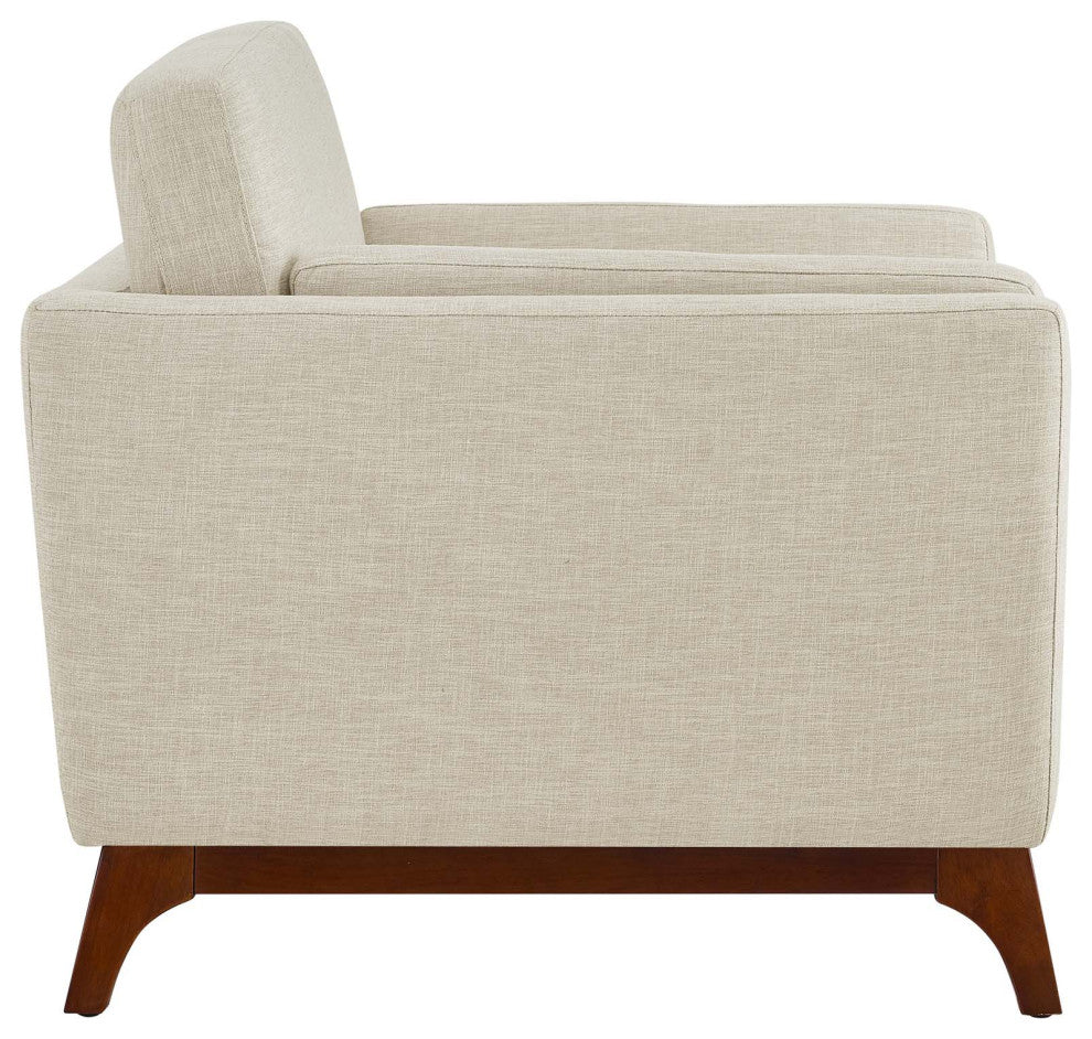 Chance Upholstered Fabric Armchair, Beige