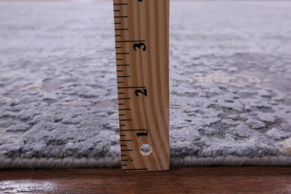 7' 10" X 10' 1" Wool and Silk Modern Handmade Rug Q8657