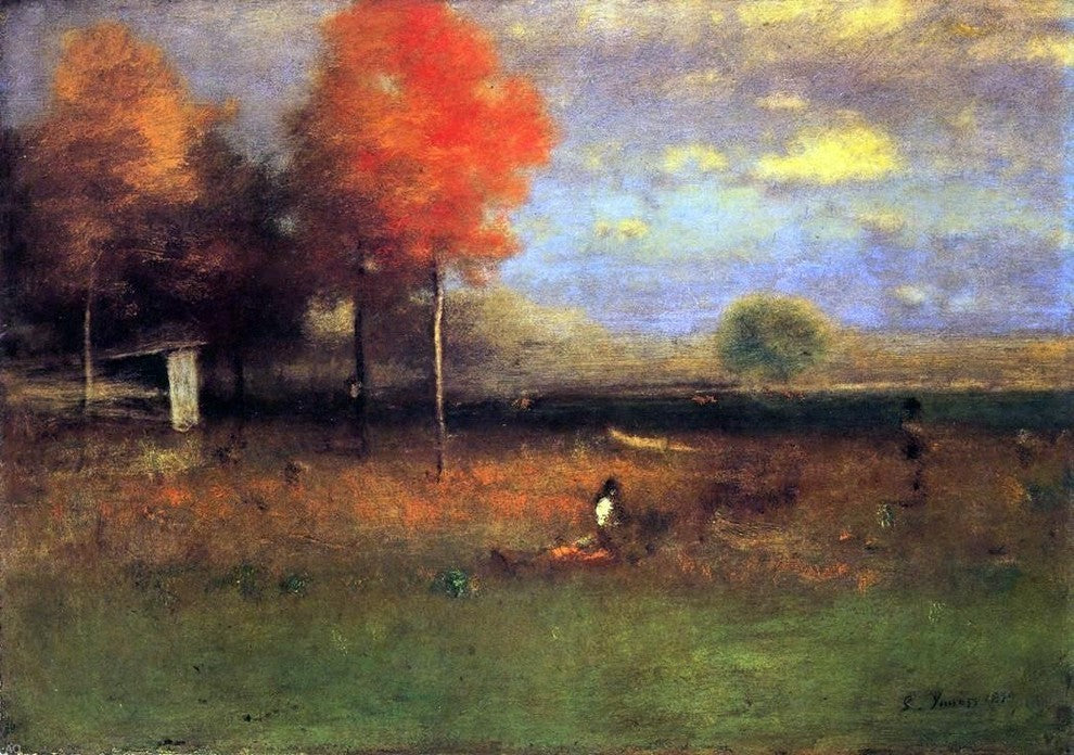George Inness Indian Summer Premium Canvas Print