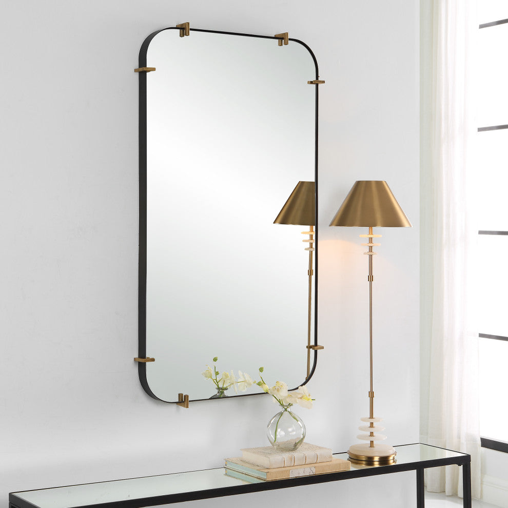 Uttermost UT-9888 Mirror from the Pali collection, Black Iron
