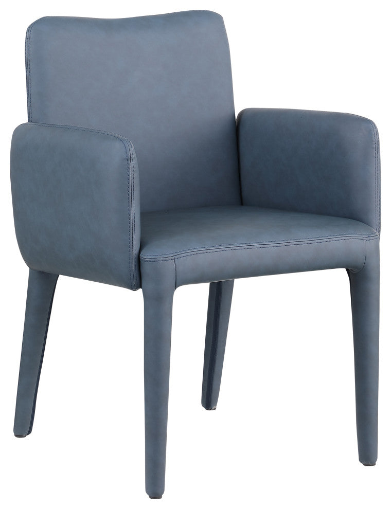 Pelle Faux Leather Accent/Dining Chair, Navy