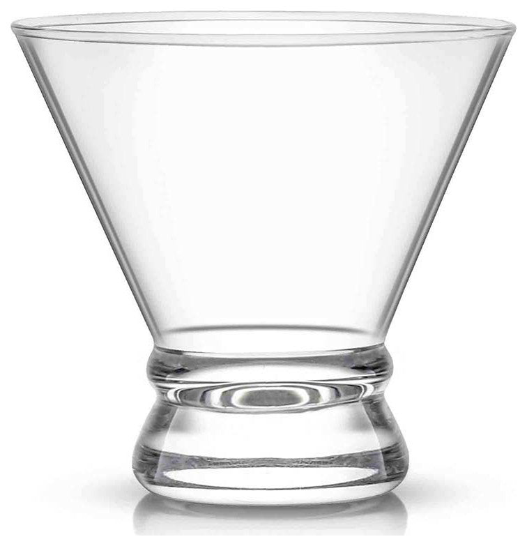 Afina Crystal Stemless Martini Glasses 8 oz, Set of 4