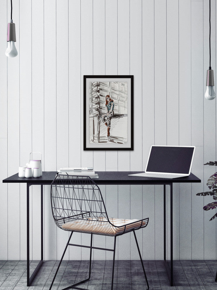 "Casual Chill" Framed Painting Print, 20"x30"