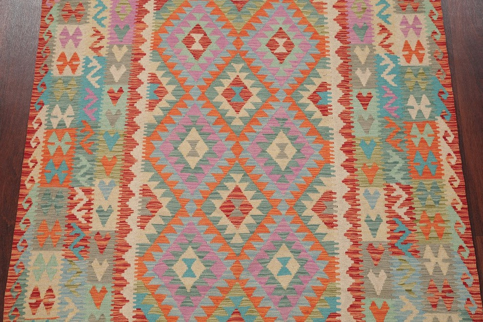 Kilim Southwestern Oriental Traditional Turkish Flat-Woven Area Rug, 8'3"X5'4"