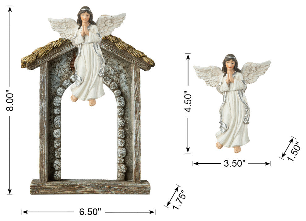 11-Piece Ivory Resin Nativity Figurine Set