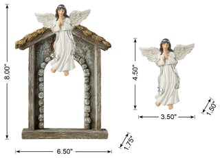 11-Piece Ivory Resin Nativity Figurine Set