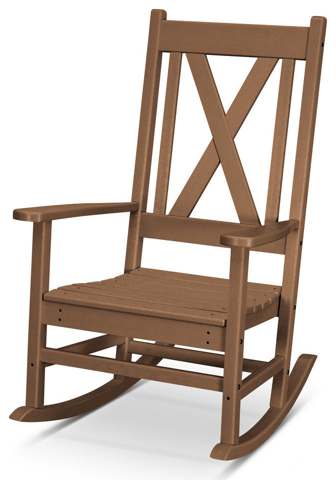 Polywood Braxton Porch Rocking Chair, Teak