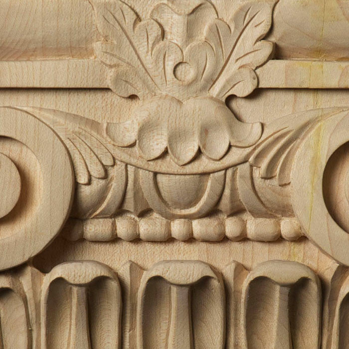 Ionic Carved Wood Capital, Lindenwood, Small