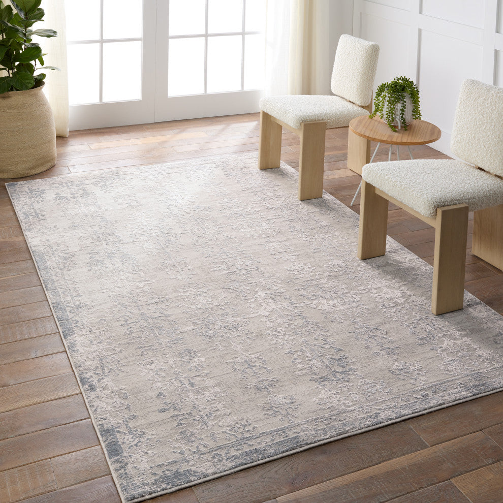 Jaipur Living Fortier Floral Silver/Slate Area Rug 8'X10'