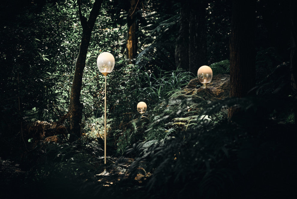 MIST LED Floor Lamp, Champagne Gold