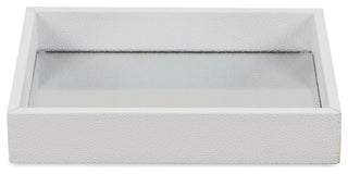 Bubble Mirrored Tray, 10", White