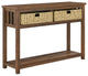 8" Mission Storage Entry Table - Rustic Oak
