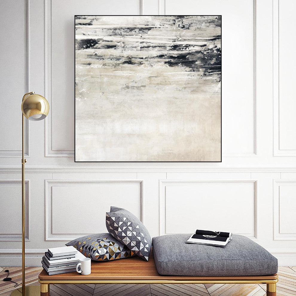 "Rising Wave I" Framed Canvas by Giant Art 30"x30"