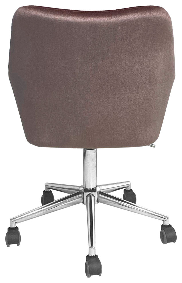 Sadie Swivel Vanity Chair, Pink Velvet
