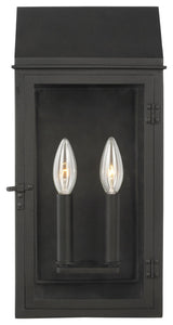 Hingham Medium Outdoor Wall Lantern, Textured Black
