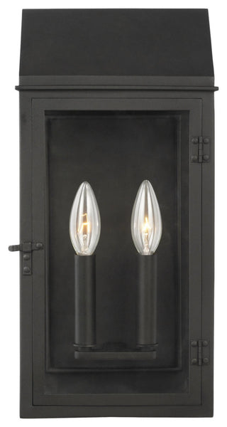 Hingham Medium Outdoor Wall Lantern, Textured Black
