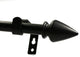 Adjustable Lance Drapery Rod Set, 84"-120", Black