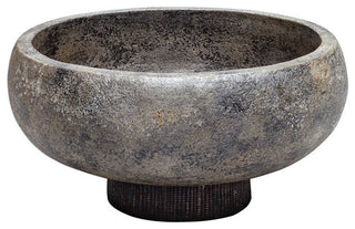 Bowery Hill Contemporary Decorative Bowl in Aged Black and Gold