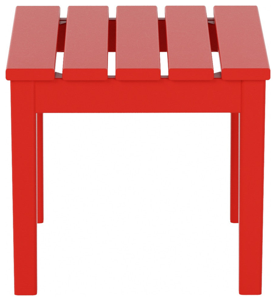 WestinTrends 3PC Outdoor Patio Adirondack Rocking Chair, Side Table Set, Red
