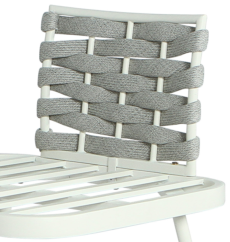 GDF Studio Debby Outdoor Hand-Woven Rope Club Chair, Set of 2, Off-Whi