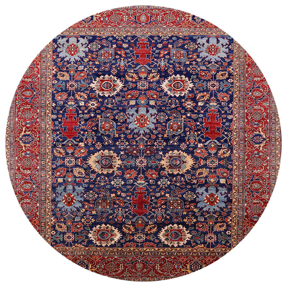 Ahgly Company Indoor Round Mid-Century Modern Area Rugs, 8' Round