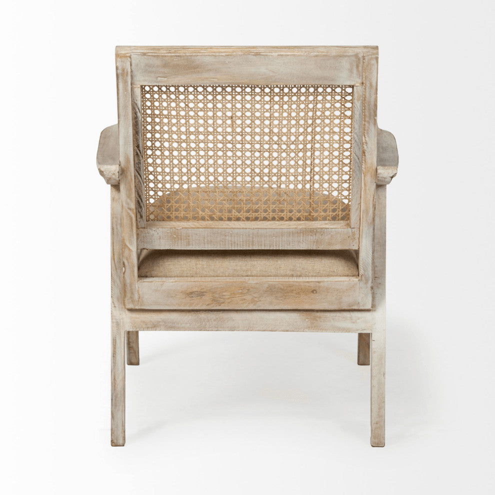 Wooden Chair With Cane Mesh Backrest