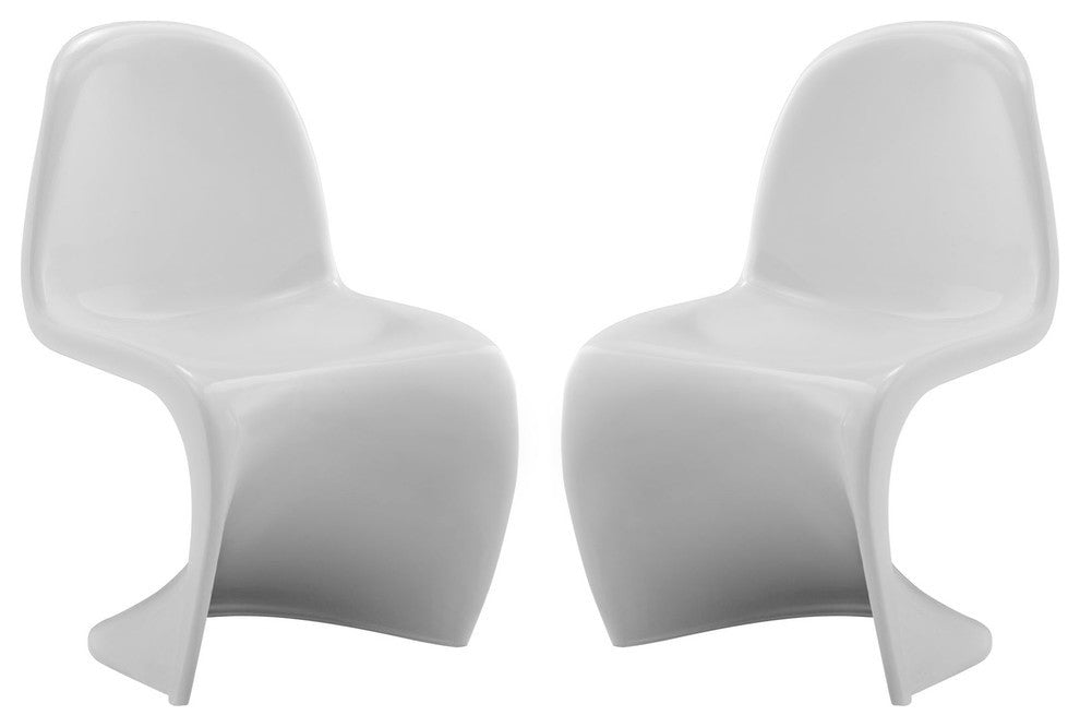 Modern Contemporary Living Room Kids Chair Set of 2 White