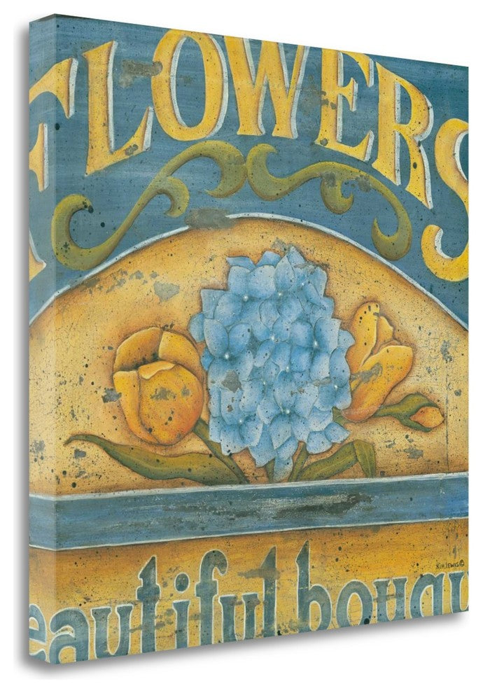 "Hydrangea I" By Kim Lewis, Giclee Print on Gallery Wrap Canvas, Ready to Hang