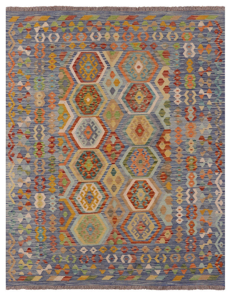 Kilim Flat Weave Reversible Rug 5' 11" X 7' 8" Q8285