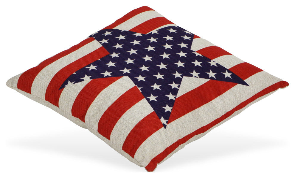 Americana Stars and Stripes Decorative Pillow