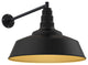 Redondo 20" Large Steel Barn Light with 20" Straight Arm Mount, Brass Color Inlay