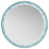 Frysta Round LED Frameless Mirror With Dimmer and Defogger, 30 Inch.