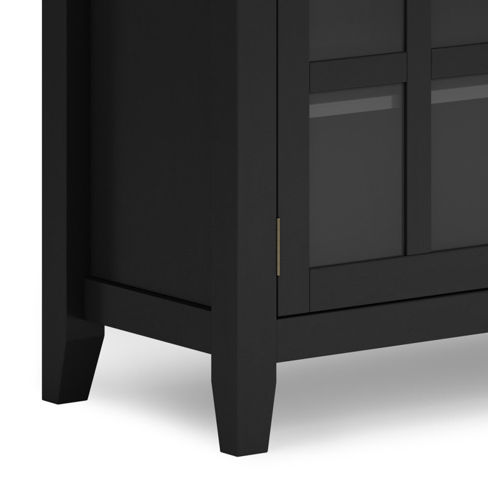 Artisan Solid Wood Sideboard Buffet, Black