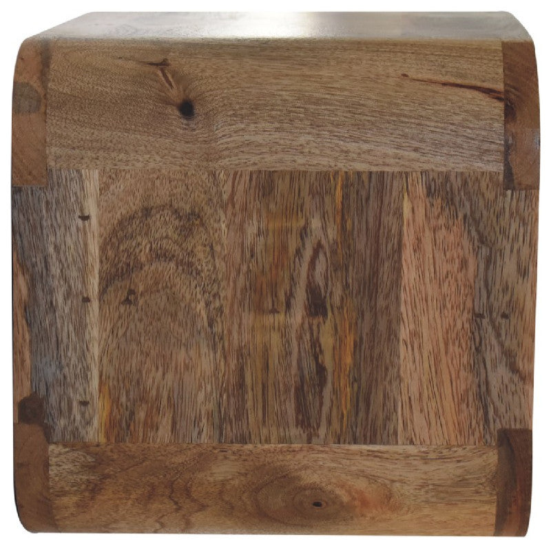 Oak-ish Floating Open Curve Nightstand