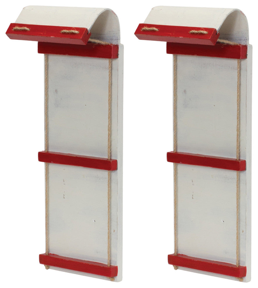 Vintage Toboggan Sled Decor, Set of 2