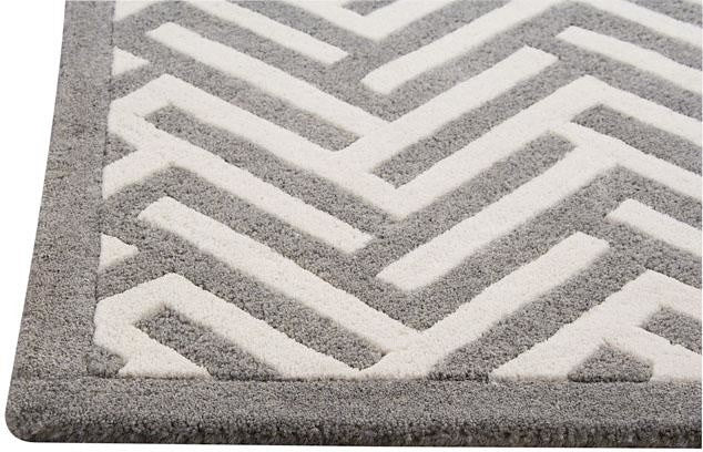 Hand Tufted Grey Wool Area Rug