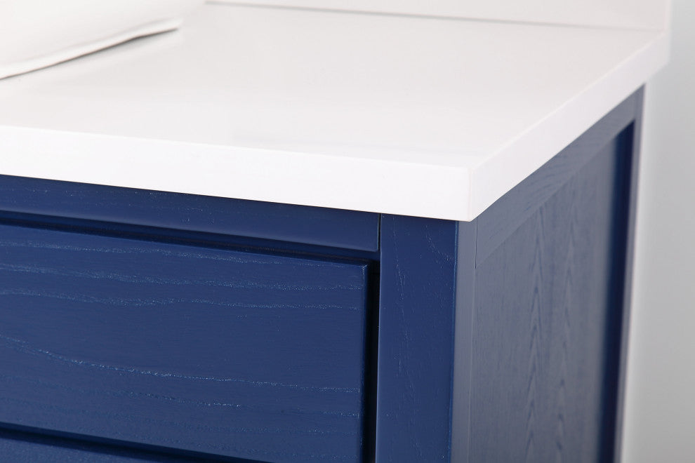 42" Tennant Brand Modern Style Blue Beatrice Vessel Sink Bathroom Vanity
