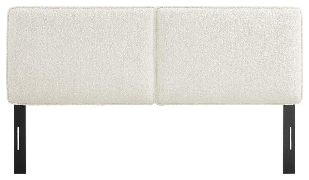 Lindee Boucle Fabric Queen Headboard