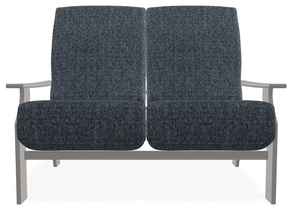 St. Catherine Deep Seat Outdoor Loveseat, Restore Indigo/Warm Gray