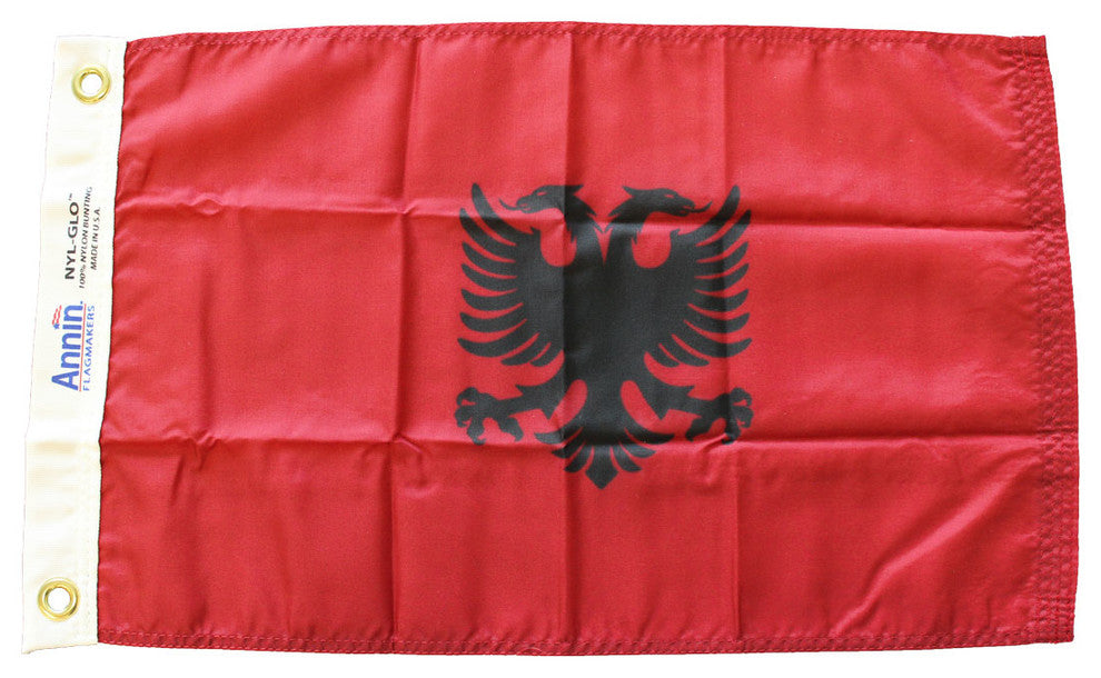 Albania, 12"x18" Nylon Flag