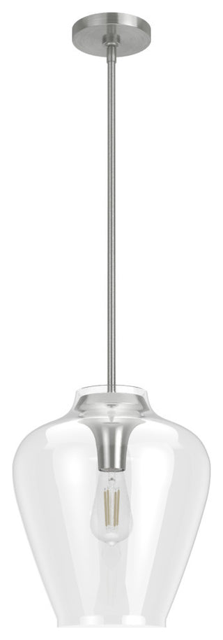 Hunter Vidria Brushed Nickel 1 Light Pendant Ceiling Light Fixture