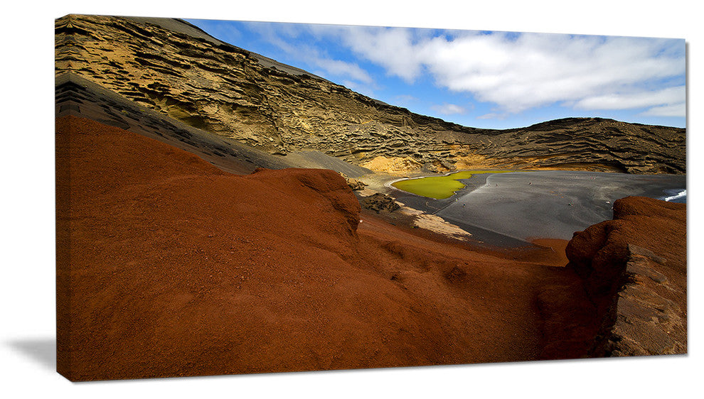 "In El Golfo Lanzarote Spain Musk Pond" Seascape Wall Art, 1 Panel, 60"x28"
