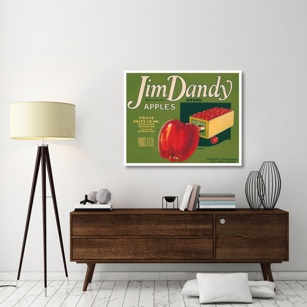 "Jim Dandy Brand Apples" Digital Paper Print by Retrolabel, 46"x37"