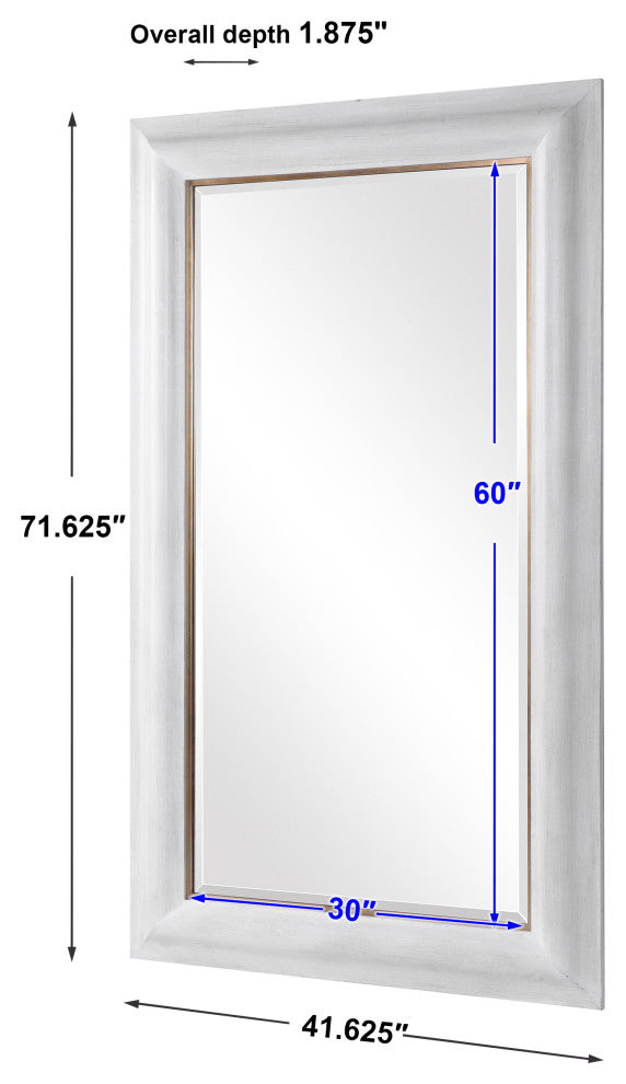 Uttermost Piper Large White Mirror