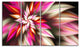 Exotic Red Fractal Spiral Flower, Abstract Canvas Art Print, 48"x28", 4 Panels