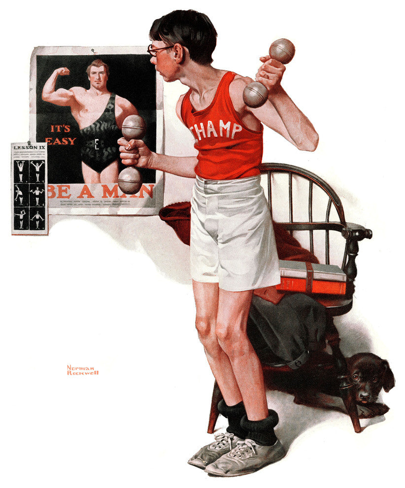 "Champ" Painting Print on Canvas by Norman Rockwell