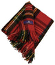 Prince of Scots Highland Tweed Merino Wool Throw, Royal Stewart