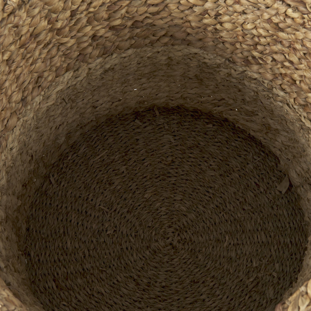 Set of Three Two Tone Wicker Storage Baskets